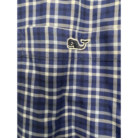 Vineyard Vines Mens Blue Plaid Long Sleeve Class Fit Tucker Button-Up Shirt Sz S - Picture 3 of 7